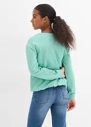 Mikina s balonovým spodním lemem, z čisté organické bavlny, bonprix