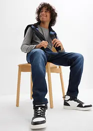 Termo džíny bez zapínání, Regular Fit, s žerzejovou podšívkou, Straight, bonprix