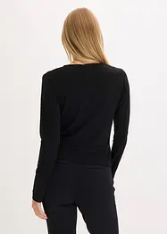 Tričko s dlouhým rukávem a s hlubokým výstřihem, bonprix