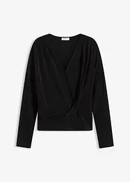 Tričko s dlouhým rukávem a s hlubokým výstřihem, bonprix