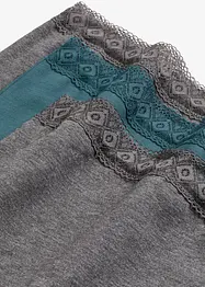 Vysoké kalhotky s bavlnou (3 ks v balení), bonprix