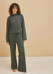 Oversized domácí souprava z měkkého žebrovaného materiálu, bonprix