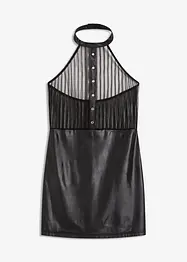 Šaty s ramínkem za krk, s mokrým vzhledem, bonprix