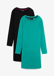 Žerzejové šaty z bavlny se strečem (2 ks v balení), bonprix