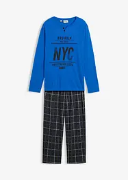 Pyžamo z čisté bavlny, s knoflíkovou lištou a dlouhými rukávy, bonprix