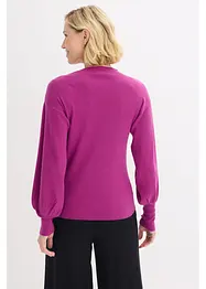 Pletený svetr s balónovými rukávy, bonprix