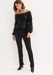 Oversized triko Carmen s pajetkami, bonprix