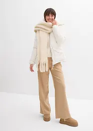 Prošívaná bunda s límcem z medvídkového plyše, bonprix