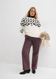 Oversize svetr s norským vzorem, bonprix