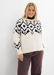 Oversize svetr s norským vzorem, bonprix