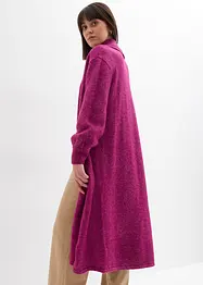 Dlouhý pletený kabát s delším vlasem, bonprix