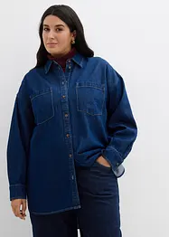 Džínová halenka z těžkého denimu, čistá bavlna, oversize střih, bonprix
