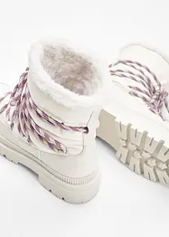 Šněrovací kotníková obuv s podšívkou, bonprix