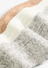 Ponožky s copánkovým vzorem (3 páry v balení), bonprix
