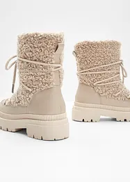 Šněrovací kotníková obuv s podšívkou, bonprix