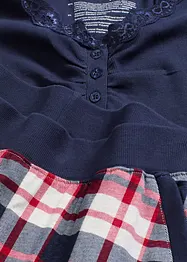 Pyžamo s žebrovaným tričkem s knoflíkovou lištou, bonprix