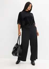 Sametové triko s krajkou, bonprix