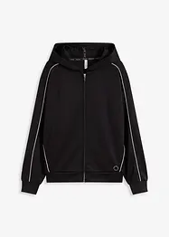 Funkční oversize mikina na zapínání s kapucí, rychleschnoucí, bonprix