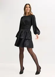 Punčochové kalhoty s pohodlným nápletem, se srdíčky na zadní straně, s recyklovaným polyamidem, 30den, bonprix