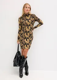 Přiléhavé pletené šaty se stojáčkem, bonprix