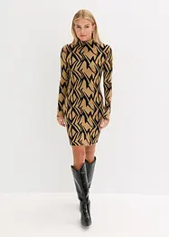 Přiléhavé pletené šaty se stojáčkem, bonprix