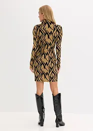 Přiléhavé pletené šaty se stojáčkem, bonprix