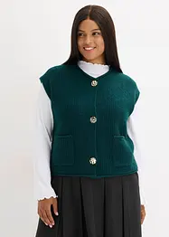 Pletená vesta s ozdobnými knoflíky, bonprix