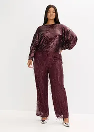 Triko s dlouhým rukávem a flitry, bonprix