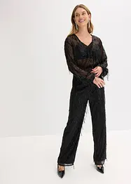 Halenka s pajetkami a třásněmi, bonprix