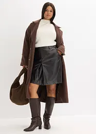 Sukně se skladem, z imitace lakované kůže, bonprix