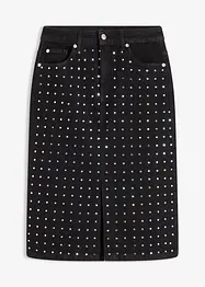 Džínová sukně se štrasovou aplikací, bonprix