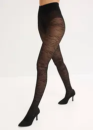 Punčochové kalhoty s květinovým síťovaným vzorem, bonprix