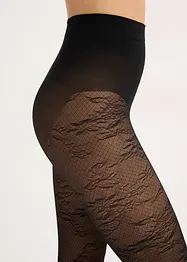 Punčochové kalhoty s květinovým síťovaným vzorem, bonprix