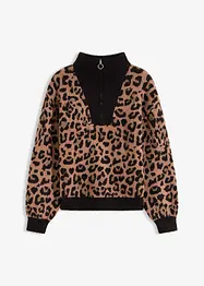 Svetr s límečkem na zip, bonprix