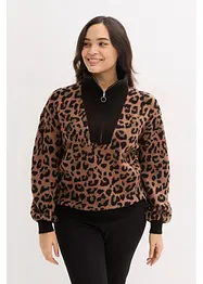 Svetr s límečkem na zip, bonprix