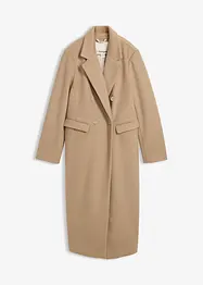 Dvouřadý kabát ve vlněném vzhledu, bonprix