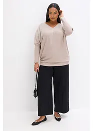 Svetr z jemné pleteniny se štrasovou aplikací, bonprix