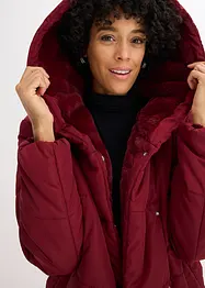 Prošívaná bunda s umělou kožešinou, bonprix