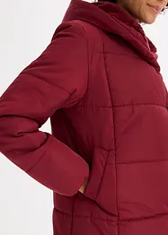 Prošívaná bunda s umělou kožešinou, bonprix