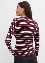 Žebrované tričko s dlouhým rukávem, ze směsi s organickou bavlnou, bonprix