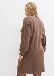 Krátké pletené šaty s knoflíkovou lištou, bonprix