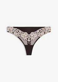 Kalhotky tanga z dvoubarevné krajky, bonprix