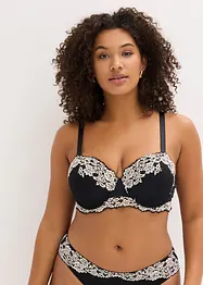 Balkonetová podprsenka s dvoubarevnou krajkou (2 ks v balení), bonprix