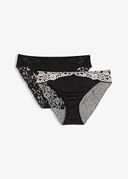 Kalhotky z dvoubarevné krajky (2 ks v balení), bonprix