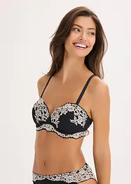 Balkonetová podprsenka s dvoubarevnou krajkou (2 ks v balení), bonprix