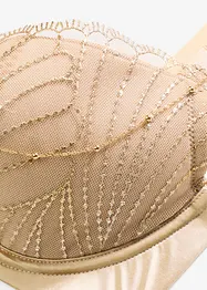 Vyztužená podprsenka s jemnou výšivkou a odnímatelným ozdobným řetízkem, bonprix