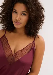 Saténové negližé s luxusní výšivkou, bonprix