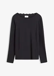 Triko se zvlněnými okraji, z materiálu Punto di Roma, bonprix