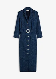 Keprové šaty s opaskem (2dílná souprava), bonprix