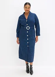 Keprové šaty s opaskem (2dílná souprava), bonprix